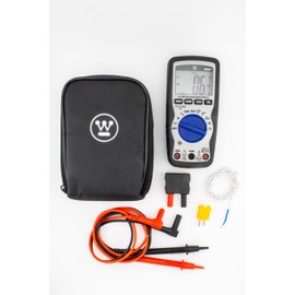 Westinghouse 600V True RMS Auto-Ranging Multimeter with Large Screen and Relative Mode; Measures Voltage Current Resistance Capacitance Frequency Temperature; Incl. Case and 2-Year Warranty.