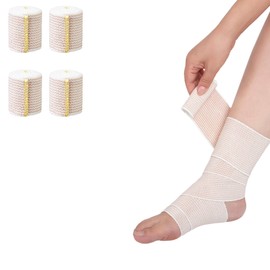 MUSEFITR 2 In Elastic Bandage Wrap 4 Pack, Compression Bandage Wrap for Ankle, Elbow, Knee, Shoulder,Tummy, Body, Premium Sport Support & Injury Recovery, Reusable & Durable