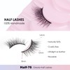 Oreola False Eyelashes, Natural Half Eyelashes, Cat Eye, Short Eyelashes,