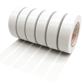 Maveek PVC Electrical Insulation Tape - 20m x 19mm (6 Pack White)