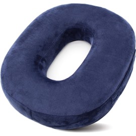 Round Donut Cushion, Recommended by Active Midwives, For Postpartum Hemorrhoids, High Resilience, Navy