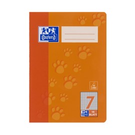Oxford 100050409 Exercise Book A5 Line Style 7 Squared 7mm 16 Sheets 90 g/m² Optic Paper Pack of 15 Orange
