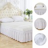 Elastic Polyester Bed Skirt Ruffle Easy Fit Spread Cover Valance