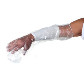 Waterproof hand cast cover sleeve dressing shower - 7 pack - large -arm adult protector wound bath bandage broken wrist finger elbow - fits 17 - 25"