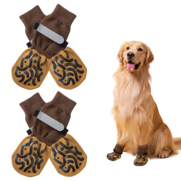 2 Pairs of Dog Socks, Non-Slip Socks, Dog, Paw Protection,