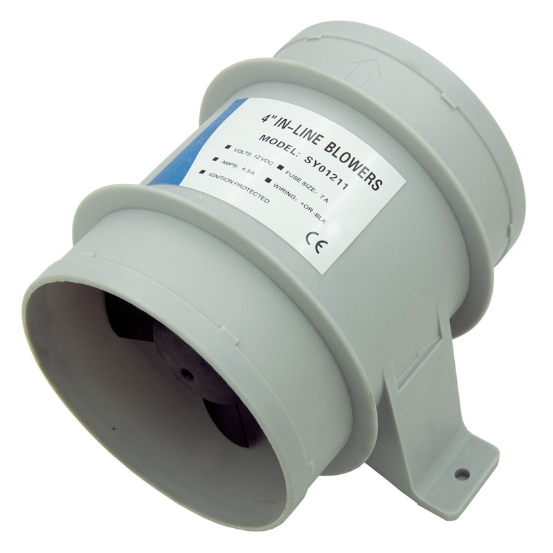 12V 4-Inch Bilge Blower for Boat in Line with Interior