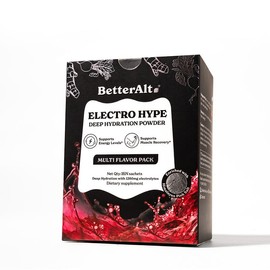 BetterAlt Electrolytes Powder | Hydration and Fluid Retention | 1260 mg | 1-Month Pack | Edible Dietary Supplement:_Multi Flavor Pack 