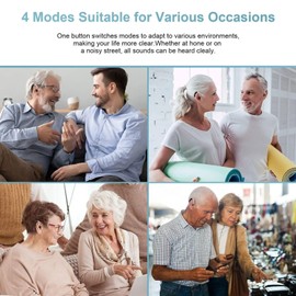 G25 Rechargeable Hearing Aid, Behind-the-Ear Design, 4 Listening Modes, 80-Hour Battery Life, Noise Reduction, Beige, One (1) Unit