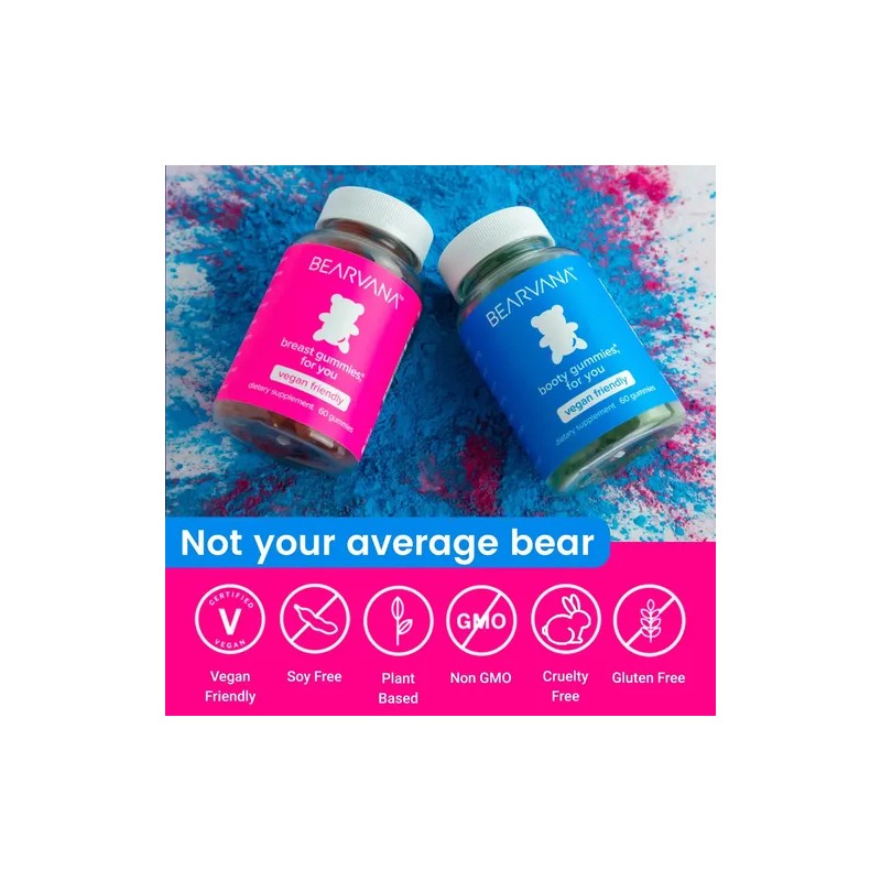 Bearvana Gomitas Soporte Glúteos Y Pecho 120 Unidades