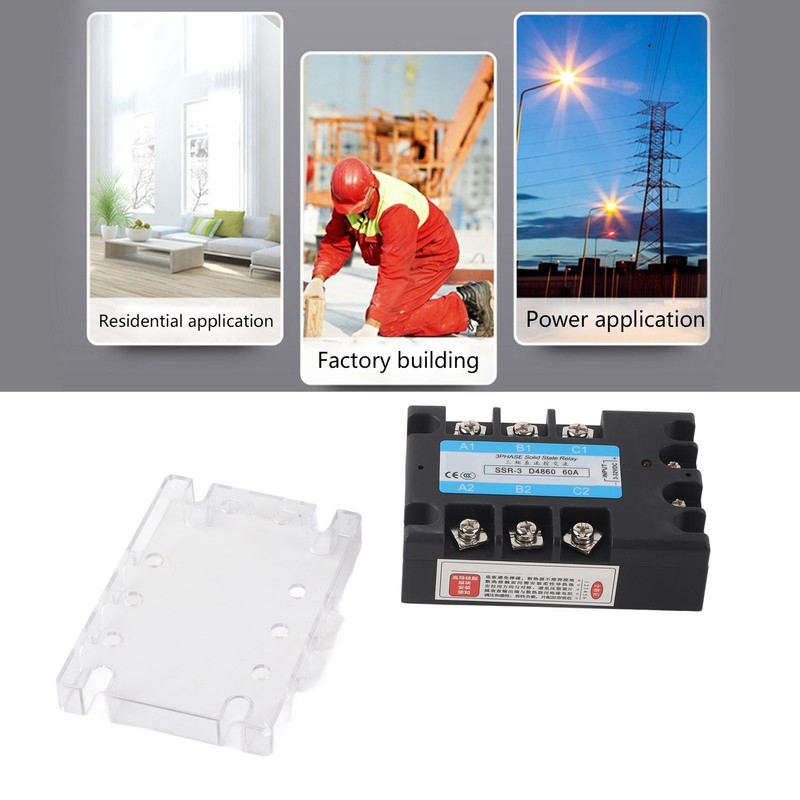 3 Phase Solid State Relay SSR-3 D4860 60A DC‑AC 480V