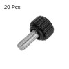 sourcing map 20pcs Knurled Clamping Knobs Thumb Screws M6 x