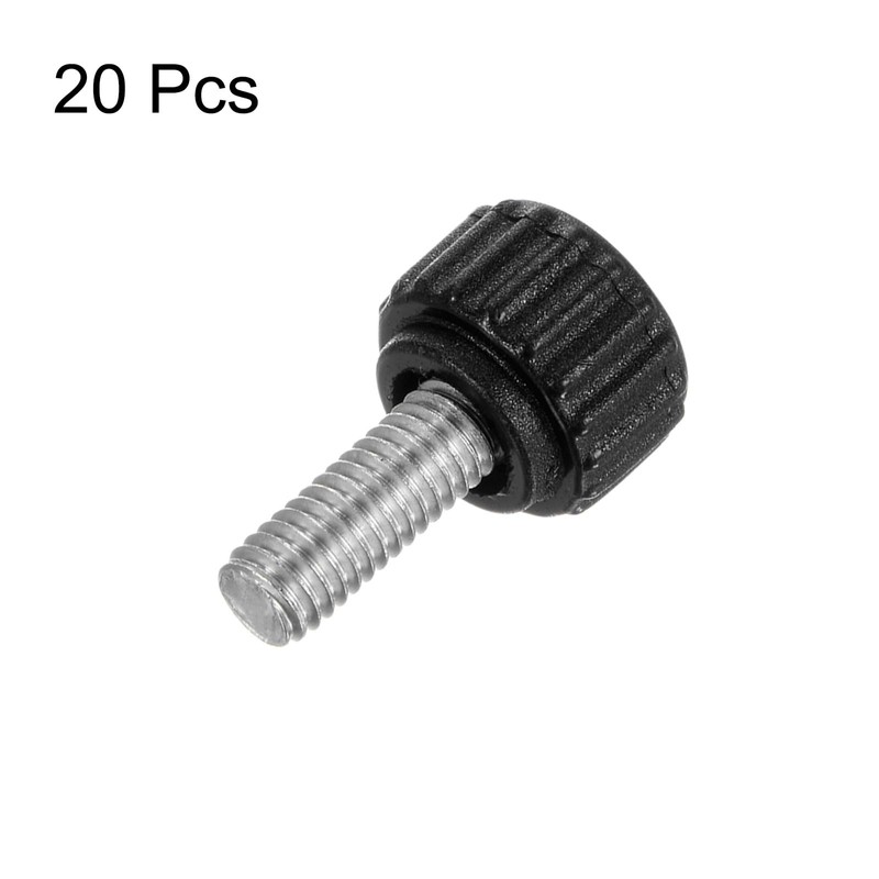 sourcing map 20pcs Knurled Clamping Knobs Thumb Screws M6 x