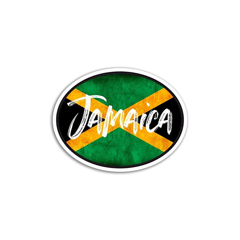 2 x 10cm Jamaica Flag Vinyl Stickers - Fun Travel
