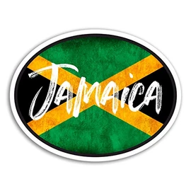 2 x 10cm Jamaica Flag Vinyl Stickers - Fun Travel Sticker Laptop Luggage #18188 (10cm Wide)