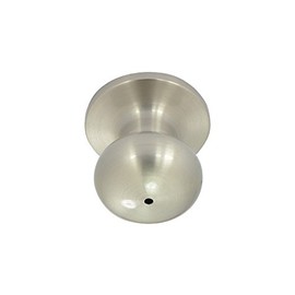 Better Home Products Noe Valley Privacy Door Knob | Round Ball Bathroom Bedroom Door Knobs, Keyless Interior Door Hardware - Satin Nickel