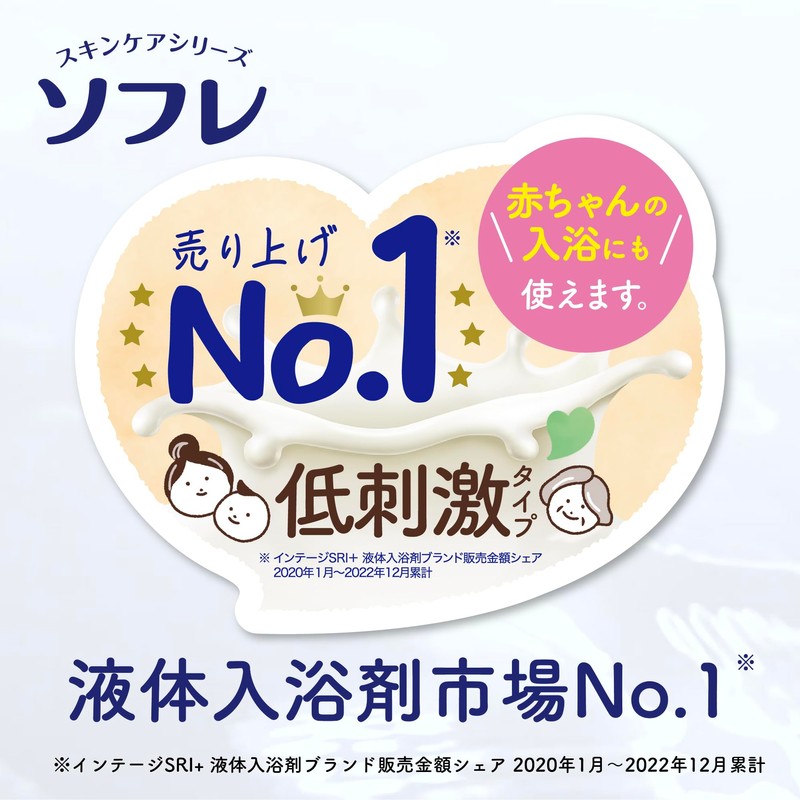Sofle Mild Me Milk Bath Liquid, Fluffy Osmanthus Scent, Refill,