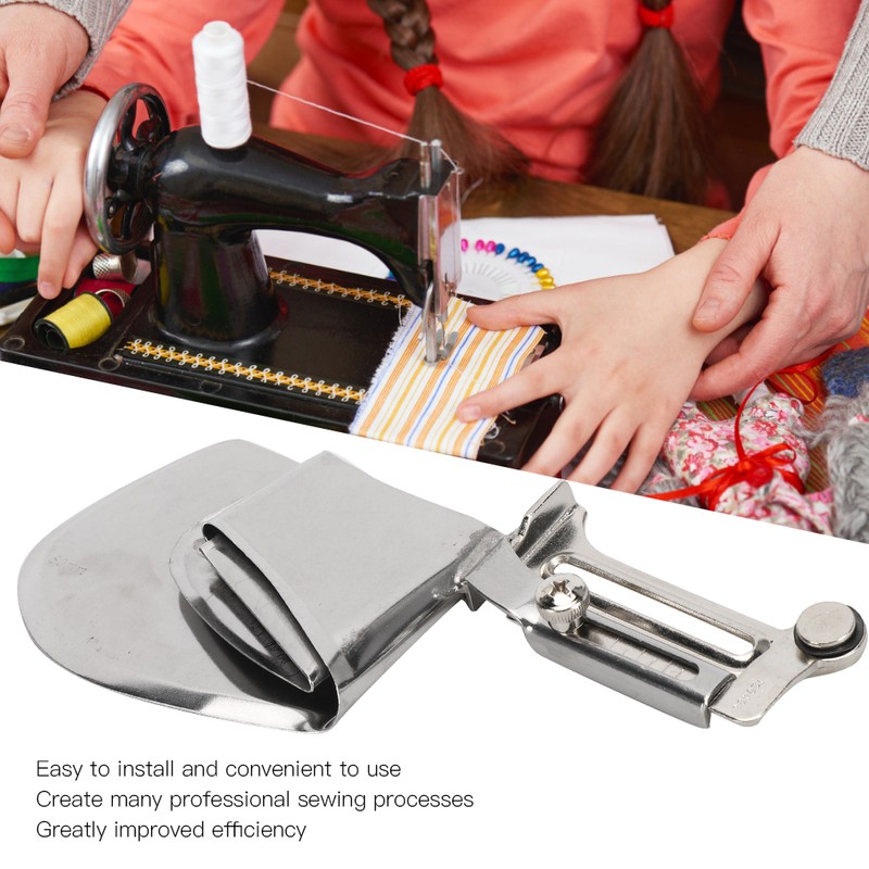 Sewing Machine Binder Lockstitch Presser Foot Hemmer Rolled Hem Binding