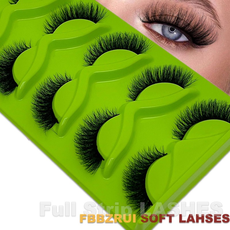 Cat Eye Lashes Natural Look Short Fluffy Faux Mink Strip