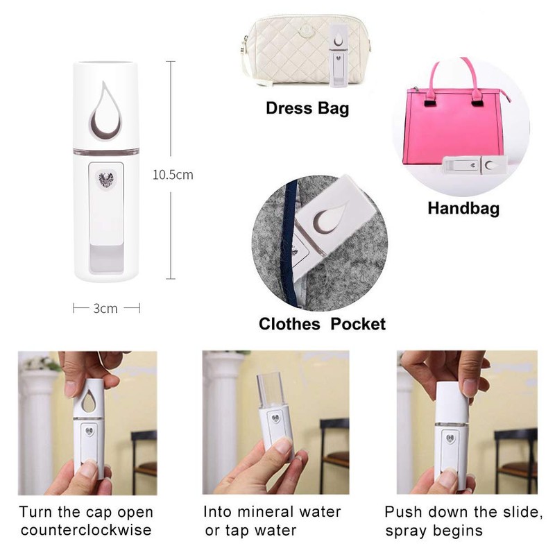 Nano Facial Steamer Mist Spray Eyelash Extensions Cleaning Pores Water