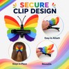 16 Pcs Rainbow Butterfly Hair Clips, Gay Pride 3D Hair