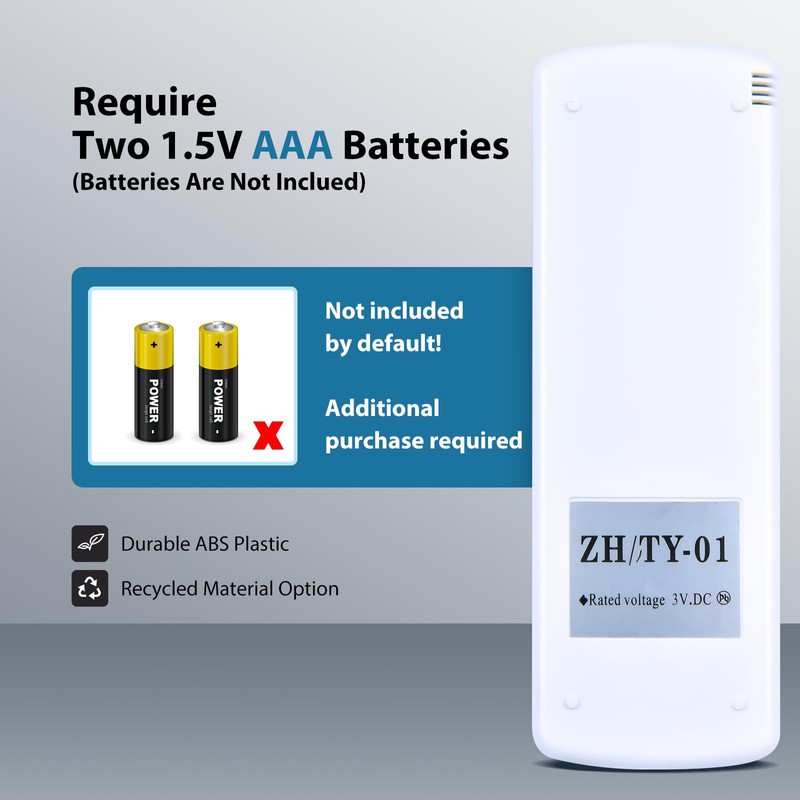 HZIME New ZH/TY-01 ZHF/TY-01 Replacement AC A/C Remote Control Compatible