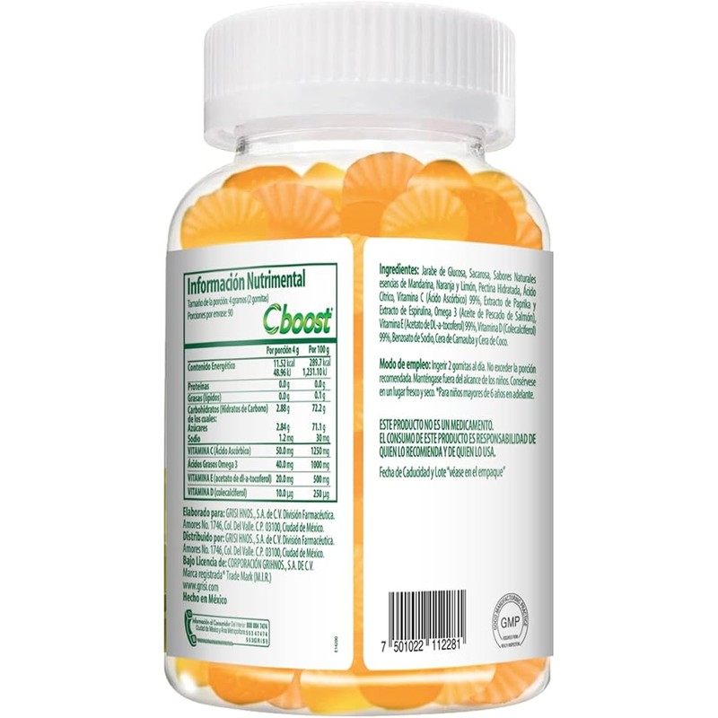 C-Boost Gomitas Omega 3 + Vitaminas C, E y D