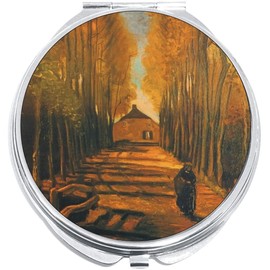 NewCharms Tree Lined Path Compact with Mirrors - Perfect Pocket and Purse Size Folding Mirror for Applying Make Up Anywhere