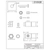 Westbrass D105QS-26 Square Handle 1/4-Turn Angle Stop 1/2" Copper x