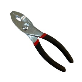 Edward Tools Slip Joint Pliers 6” - Heavy Duty Carbon Steel with Rubber Grip Handle - Fine Grip Teeth in Front and Coarse Teeth in Back - Rust Resistant Finish