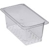 Cambro 35CLRCW135 Camwear Colander, 6-15/16" x 12-3/4" x 5"D, clear