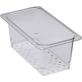 Cambro 35CLRCW135 Camwear Colander, 6-15/16" x 12-3/4" x 5"D, clear polycarbona