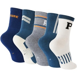 HOTUT Children's Winter Socks, 5 Pairs of Children's Socks, Soft and Comfortable, Thick Thermal Socks, Stockings, Winter Girls and Boys, striped style 5-8 years