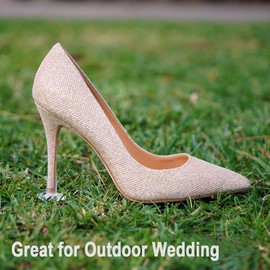 High Heel Protectors for Shoes On Grass, 30 Pairs Clear Shoe Stiletto Heel Stoppers for Wedding with Small Medium Large size
