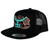 Tropical Rancher - Flatbill Trucker Snapback - Color: Black