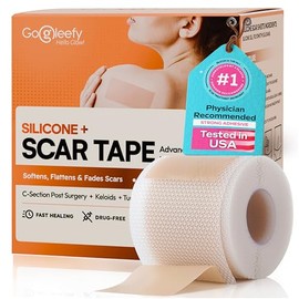 Silicone Scar Sheets Roll – Advanced Medical Grade Silicone Scar Tape for Surgical Scars, C Section, Keloids & Tummy Tuck – Reusable, Cut-to-Fit Scar Removal Strips 1.6"x60"/120” Scar Patches