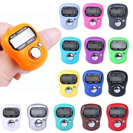 ASDSH Small Number Counter Finger Counter Digital LED Mini Resettable Color Random Knitting Sports Training Electronic Counter 1 Counter 5 Digit Display Count