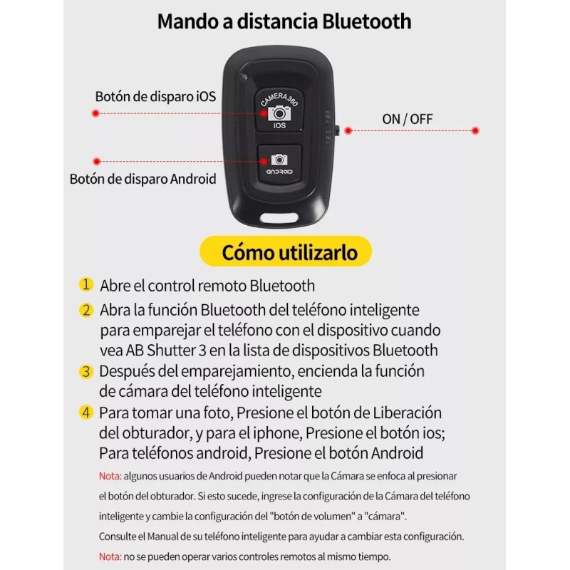 Trípode Para Celular/cámara 140cm Con Bluetooth Remoto