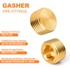 GASHER 25Pcs Brass Pipe Fitting,1/8" 1/4" 3/8" 1/2" 3/4" NPT