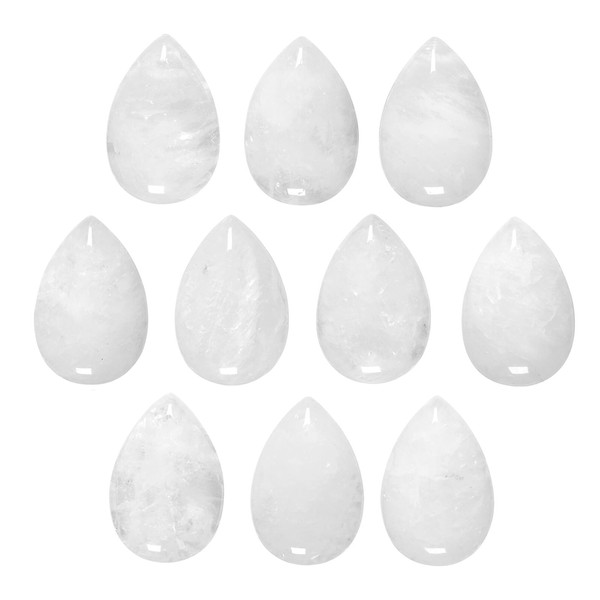 KYEYGWO 10 Pcs Teardrop Crystal Beads for Jewellery Making, Clear