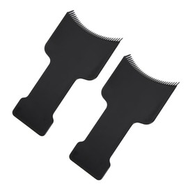 WOONEKY 2pcs Small Hair Dye Comb Long Board Hair Coloring Brush Tool for Professional Salon and Home Use Protects Scalp Quick and Easy Application Black Color