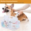 Brabtod Clear Dog Storage Organizer,Pet Grooming Supplies Organizer with Handle,5