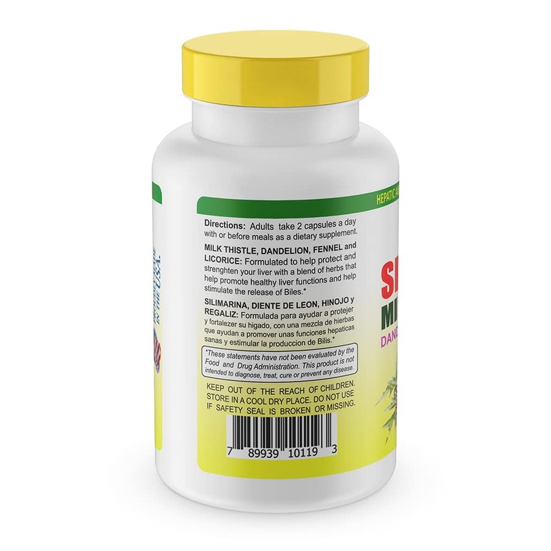 Sunshine Naturals Milk Thistle Complex. Liver Health Support, Detoxification, Antioxidant