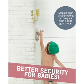 Jack N’ Drill Chain Door Guard with Lock - 2 Pack Chain Lock Door Guard, Sturdy & Rust-Resistant Steel Chain Locks for Inside Door and Extra Front Door Lock, 100% Child Safe (Brass Plated)