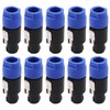 WANGCL 10 PCS NL4FC Speaker Cables Plugs Waterproof Speakon Connector