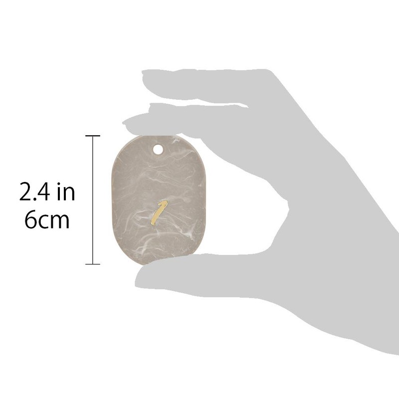 Marble Cloak Tickets (Brown, No. 1 - 50) Number Tag,