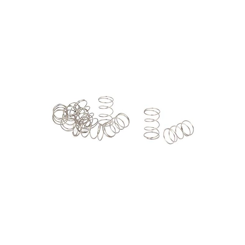 TOP-VIGOR 10Pcs Compression Spring, 6mm OD,0.3mm Wire Size,10mm Free Length