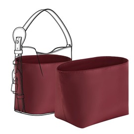 OAikor Soft Nylon Purse Organizer Insert for Lv All in BB Tote Bag,Premium Lightweight Waterproof Luxury Allin BB Bag Organizer, Tote Handbags Divider Shaper Purse Accessories with Zipper,Wine Red