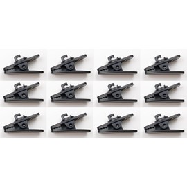 12Pcs Black Oxygen Tube Clips, Hose Holder Clip, Ear Protectors for Oxygen Tubing for Hats Caps Nasal Oxygen Tube Supplier Oxygen Cannula Holder Accessories, Oxygen Tubing Accessories，Respiratory Aids