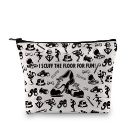 PLITI Tap Dancer Gift Tap Dancing Gift Tap Dance Lover Gift Dance Teacher Gifts Dance Recital Gift Dance Mom Makeup Bag (Scuff Floor bagU)