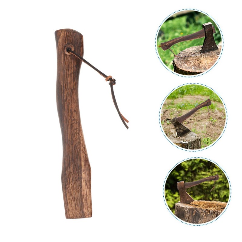 MERRYHAPY Survival Axe Handle Replacement: 2pcs Wooden Axe Grip Handle